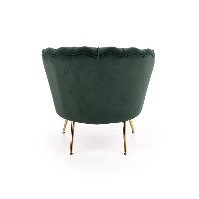 AMORINITO fotel wypoczynkowy ciemny zielony / złoty-140645
