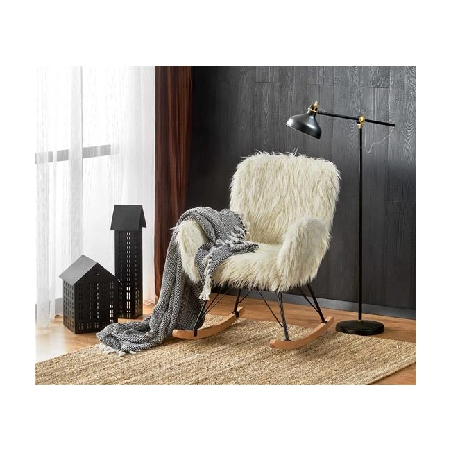 AUSTIN fotel wypoczynkowy kremowy / czarny / naturalny (1p=1szt)