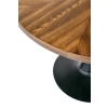 CARMELO stół okrągły, blat - orzech, noga - czarny (3p=1szt)-141902