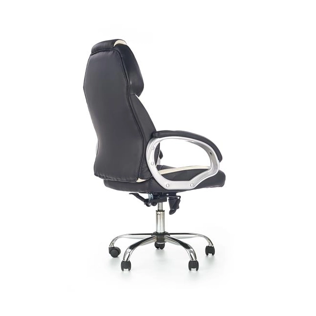 BARTON fotel gabinetowy czarno-biały-141338