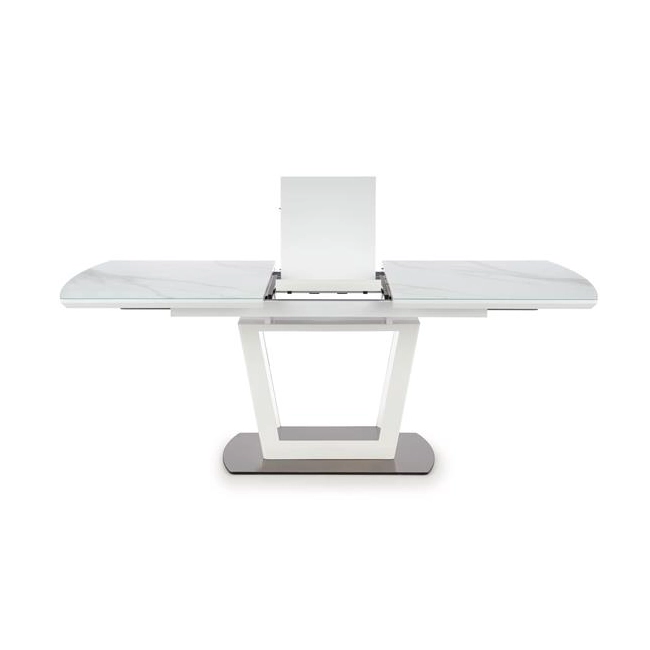 BLANCO stół rozkładany blat - biały marmur / biały, noga - biały (3p=1szt)-141512