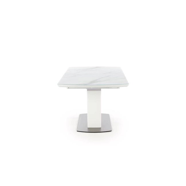 BLANCO stół rozkładany blat - biały marmur / biały, noga - biały (3p=1szt)-141523
