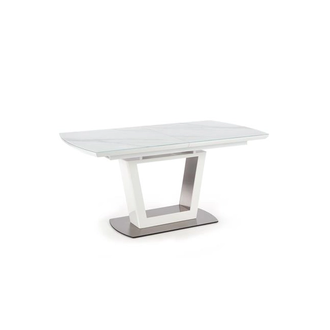 BLANCO stół rozkładany blat - biały marmur / biały, noga - biały (3p=1szt)-141524