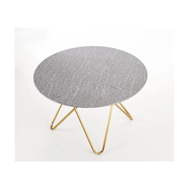 BONELLO stół, blat - popielaty marmur, nogi - złoty (2p=1szt)-141606