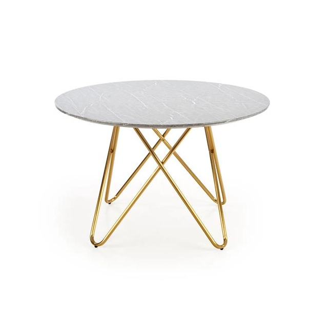 BONELLO stół, blat - popielaty marmur, nogi - złoty (2p=1szt)-141615