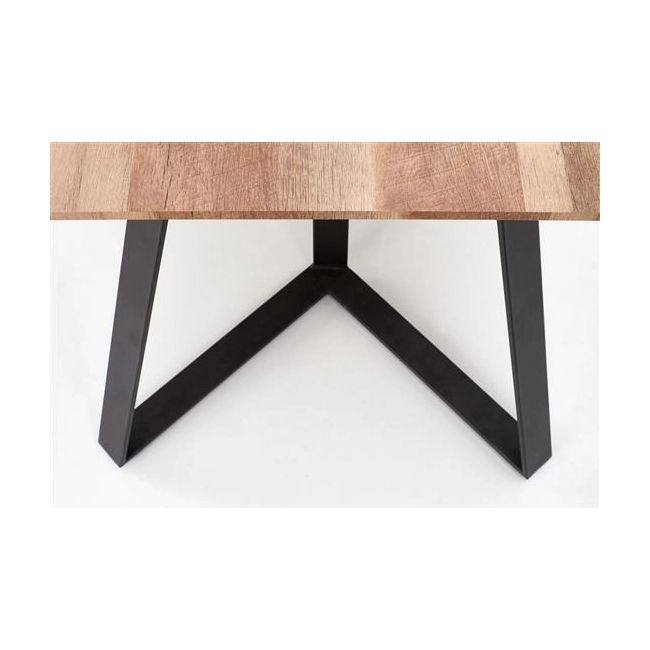 CALGARY stół, blat - orzech rustykalny, nogi - czarny (2p=1szt)-141746