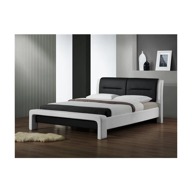 CASSANDRA 160 cm łóżko biało-czarny (3p=1szt)