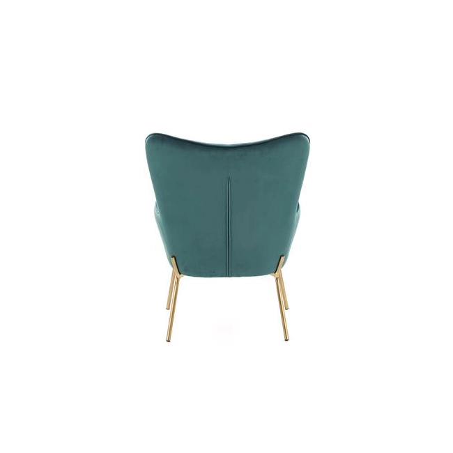 CASTEL 2 fotel wypoczynkowy złoty / ciemny zielony-141970