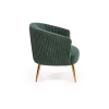 CROWN fotel wypoczynkowy ciemny zielony / złoty-142294