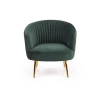 CROWN fotel wypoczynkowy ciemny zielony / złoty-142299