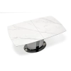 DANCAN stół rozkładany, biały marmur / popielaty / jasny popielaty / czarny (3p=1szt))-142352