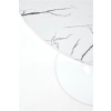 DENVER stół, blat - biały marmur, noga - biały (3p=1szt)-142397