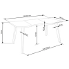 DICKSON stół rozkładany 150-210/90 cm, blat - naturalny, nogi - czarny (2p=1szt)-142560