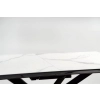 DIESEL stół rozkładany blat - biały marmur / c. popiel, nogi - czarny (2p=1szt)-142578