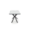 DIESEL stół rozkładany blat - biały marmur / c. popiel, nogi - czarny (2p=1szt)-142582