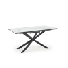 DIESEL stół rozkładany blat - biały marmur / c. popiel, nogi - czarny (2p=1szt)-142583