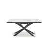 DIESEL stół rozkładany blat - biały marmur / c. popiel, nogi - czarny (2p=1szt)-142585
