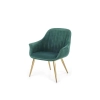 ELEGANCE 2 fotel wypoczynkowy tapicerka - ciemny zielony, nogi - złote (1p=1szt)-142747