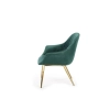 ELEGANCE 2 fotel wypoczynkowy tapicerka - ciemny zielony, nogi - złote (1p=1szt)-142748