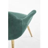 ELEGANCE 2 fotel wypoczynkowy tapicerka - ciemny zielony, nogi - złote (1p=1szt)-142751
