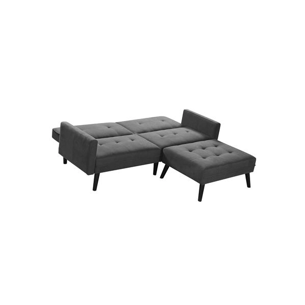 CORNER sofa rozkładana z funkcją narożnika popiel (2p=1szt)