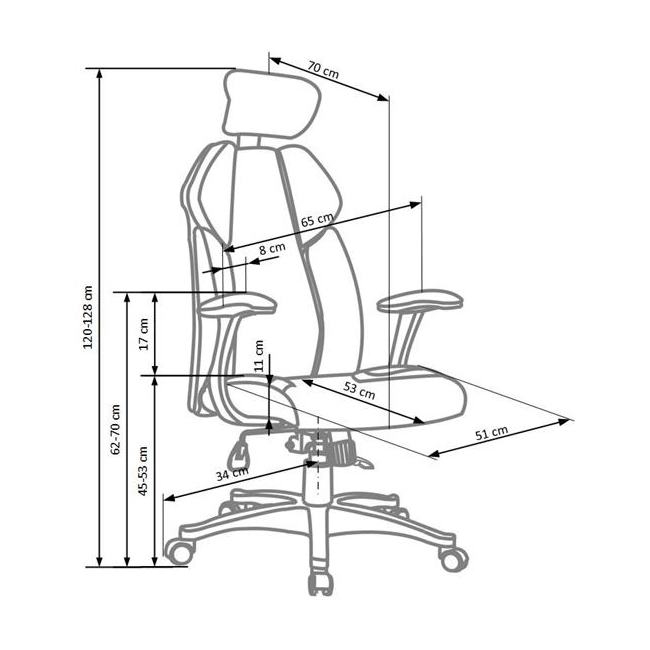 CHRONO fotel gabinetowy biało-czarny-142044
