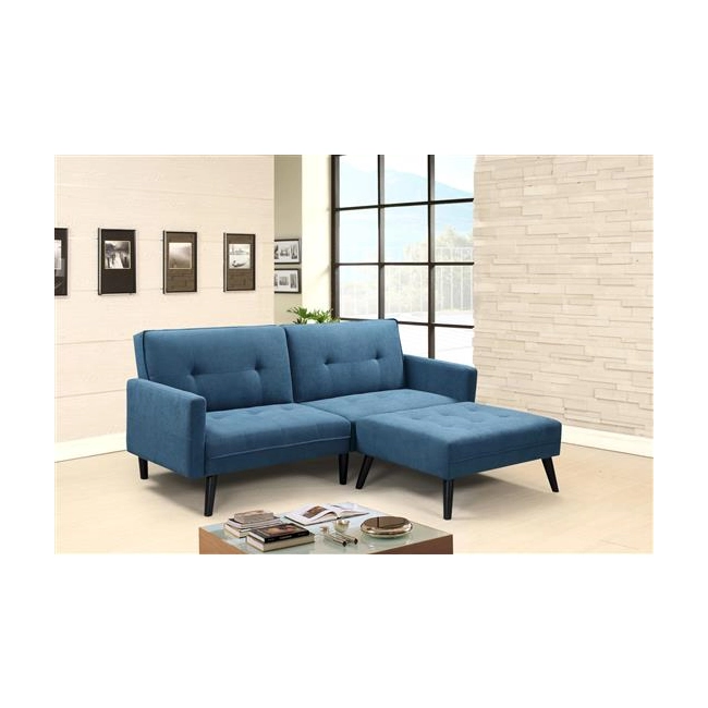 CORNER sofa rozkładana z funkcją narożnika niebieska (2p=1szt)-142169