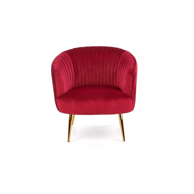 CROWN fotel wypoczynkowy bordowy / złoty-142290