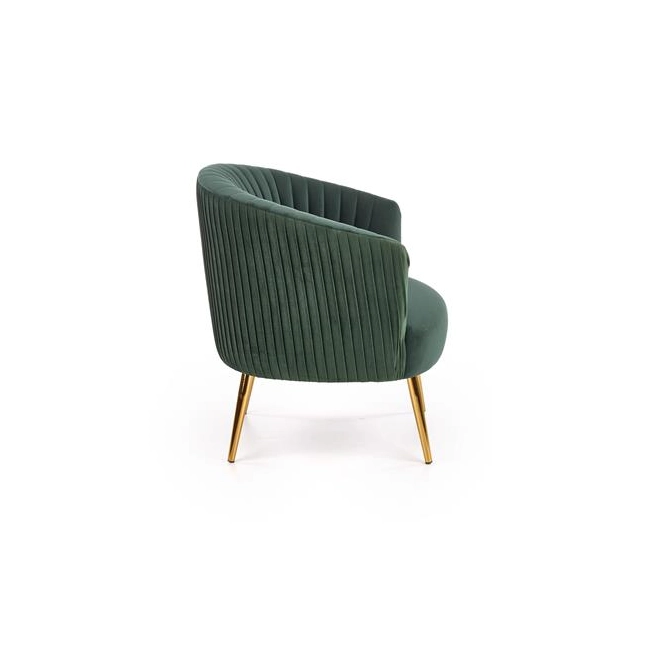 CROWN fotel wypoczynkowy ciemny zielony / złoty-142294