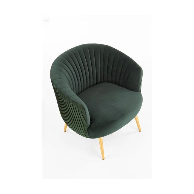 CROWN fotel wypoczynkowy ciemny zielony / złoty-142300