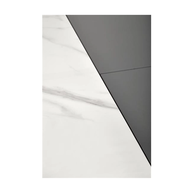 DANCAN stół rozkładany, biały marmur / popielaty / jasny popielaty / czarny (3p=1szt))-142344