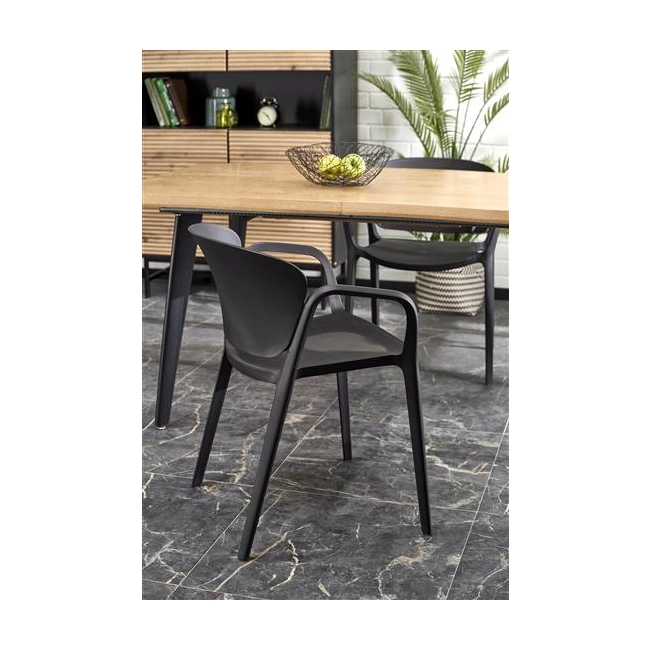 DICKSON 2 stół rozkładany 150-210/90 cm, blat - naturalny, nogi - czarny (2p=1szt)-142520