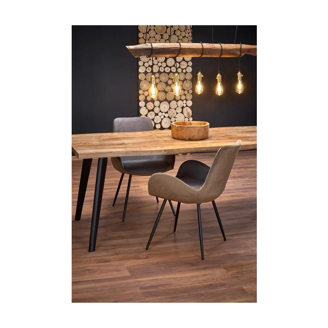 DICKSON stół rozkładany 120-180/80 cm, blat - naturalny, nogi - czarny (2p=1szt)-142530