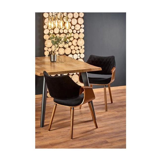 DICKSON stół rozkładany 120-180/80 cm, blat - naturalny, nogi - czarny (2p=1szt)-142534