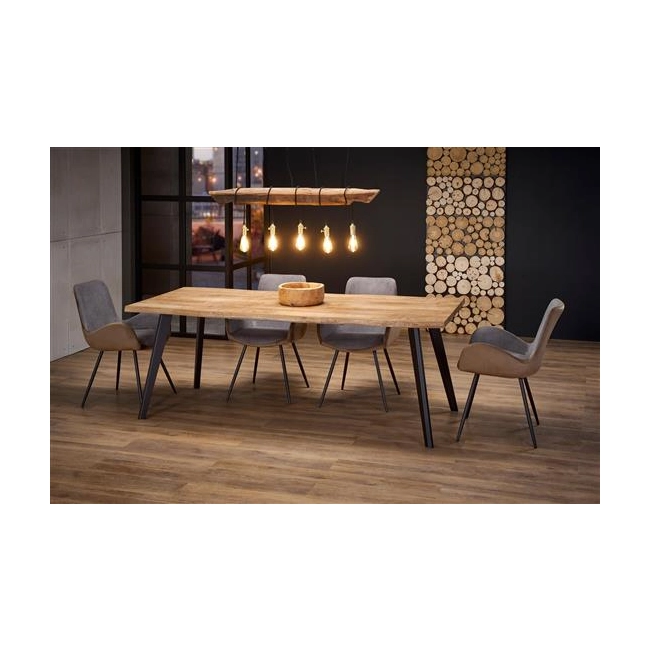 DICKSON stół rozkładany 120-180/80 cm, blat - naturalny, nogi - czarny (2p=1szt)-142535