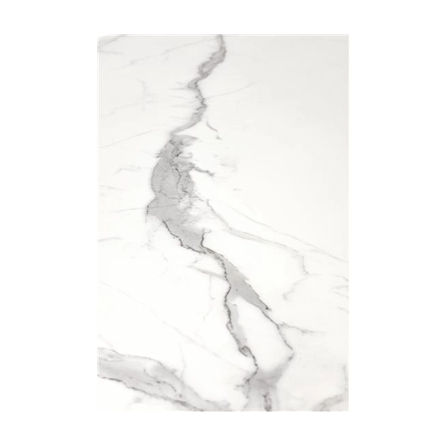 DIESEL stół rozkładany blat - biały marmur / c. popiel, nogi - czarny (2p=1szt)-142579