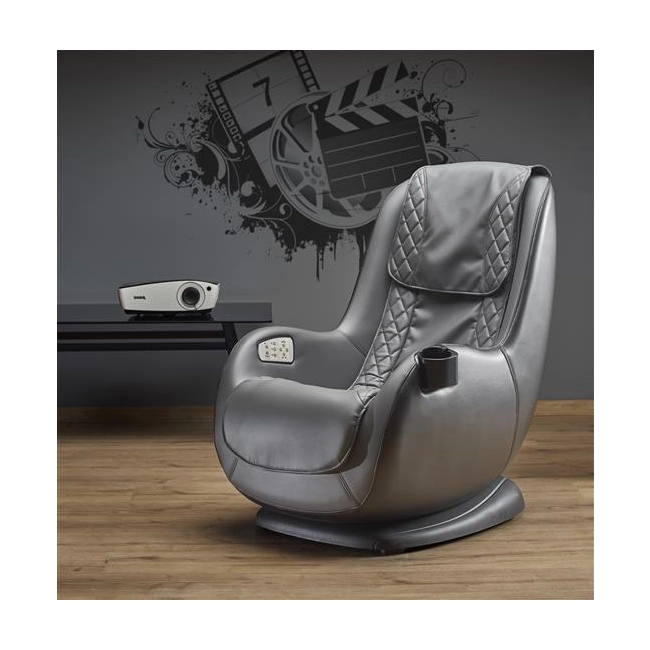 DOPIO fotel wypoczynkowy z funkcją masażu popielaty-142628