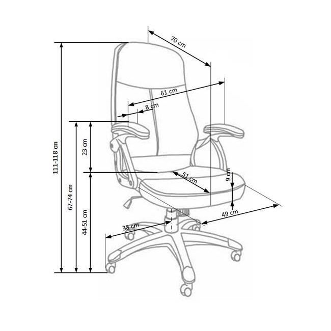 EDISON fotel gabinetowy czarny-142673