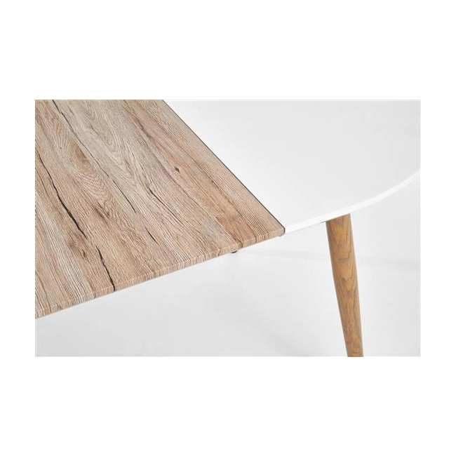 EDWARD stół rozkładany biały / dąb san remo (2p=1szt)-142687