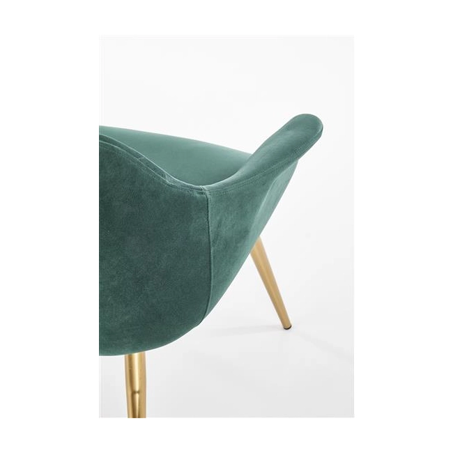 ELEGANCE 2 fotel wypoczynkowy tapicerka - ciemny zielony, nogi - złote (1p=1szt)-142751
