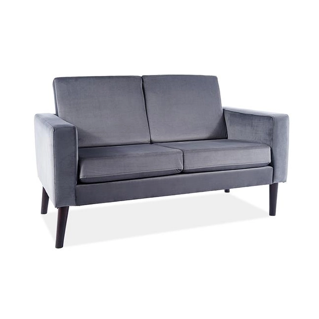 SOFA DARLA VELVET SZARY BLUVEL 14 / WENGE