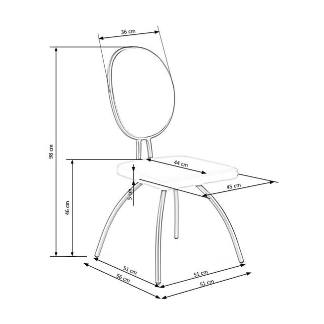 K298 krzesło jasny popiel / grafitowy (2p=4szt)-144907