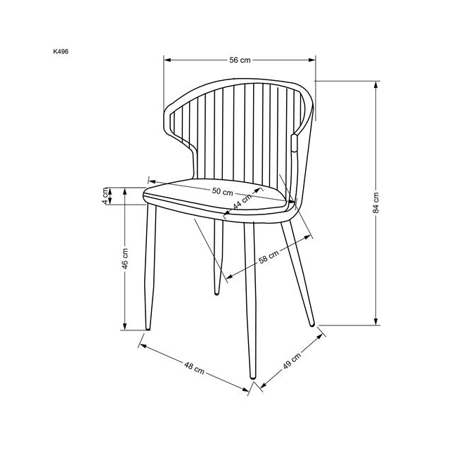 K496 krzesło musztardowy (1p=2szt)-144923