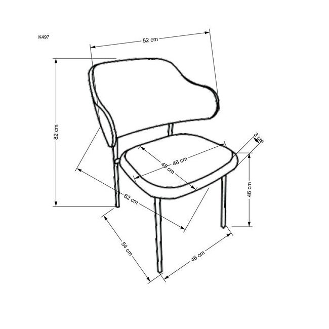 K497 krzesło kremowy (1p=4szt)-144925