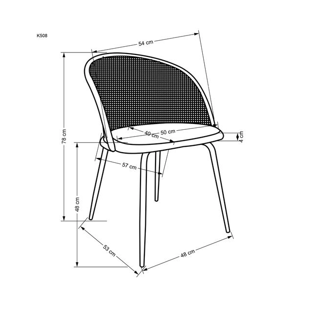 K508 krzesło ciemny zielony (1p=4szt)-144940