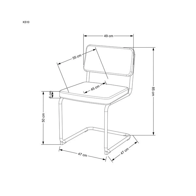 K510 krzesło ciemny zielony (1p=4szt)-144944