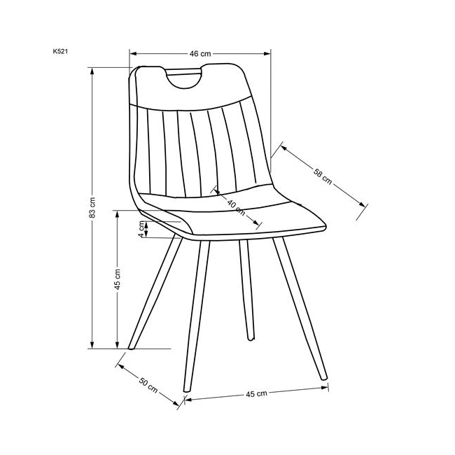 K521 krzesło czarny (1p=4szt)-144967