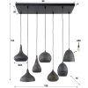 LAMPA WISZĄCA ALMAR METALOWA CZARNO-BRĄZOWA VII-145137