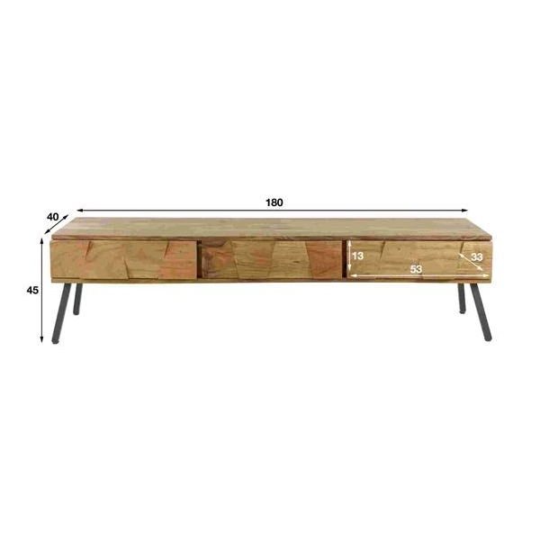 SZAFKA RTV CACCIA 180X40 CM AKACJA-145323