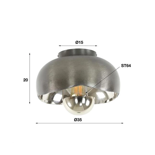 LAMPA SUFITOWA MOLTO METAL II-145243